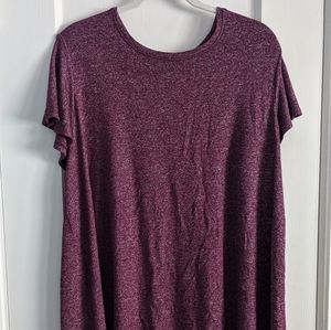 Purple heathered tunic tee